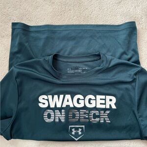 Boys Athletic Under Armour Dark Emerald Swagger Tee